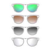 HiBloks 4 Gradient Colors Polarized Clip-on Sunglasses for Ray-Ban Meta Skyler Shiny Chalky Grey Smart Glasses