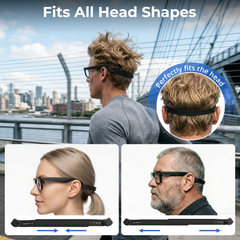 HiBloks Adjustable Silicone Magnetic Glasses Strap for Ray-Ban Meta Gen 1/2 Smart Glasses