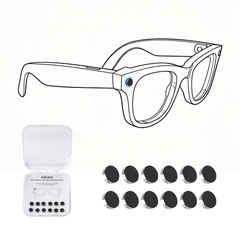 HIBLOKS 12PCS LED Anti Glare Sticker For Ray-Ban Meta & Gen 2 Wayfarer Skyler Headliner & Oakley Meta HSTN Smart Glasses Accessories - Hibloks AI Glasses Accessories Store