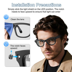 HIBLOKS 12PCS LED Anti Glare Sticker For Ray-Ban Meta & Gen 2 Wayfarer Skyler Headliner & Oakley Meta HSTN Smart Glasses Accessories - Hibloks AI Glasses Accessories Store