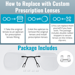 HiBloks Clip On Lenses Compatible with Oakley Meta Vanguard Glasses - Hibloks AI Glasses Accessories Store