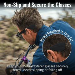 HiBloks Ear Grips with Cushions for Ray-Ban Meta Gen 1 & Gen 2 Wayfarer/Skyler/Headliner/Blayzer - Hibloks AI Glasses Accessories Store