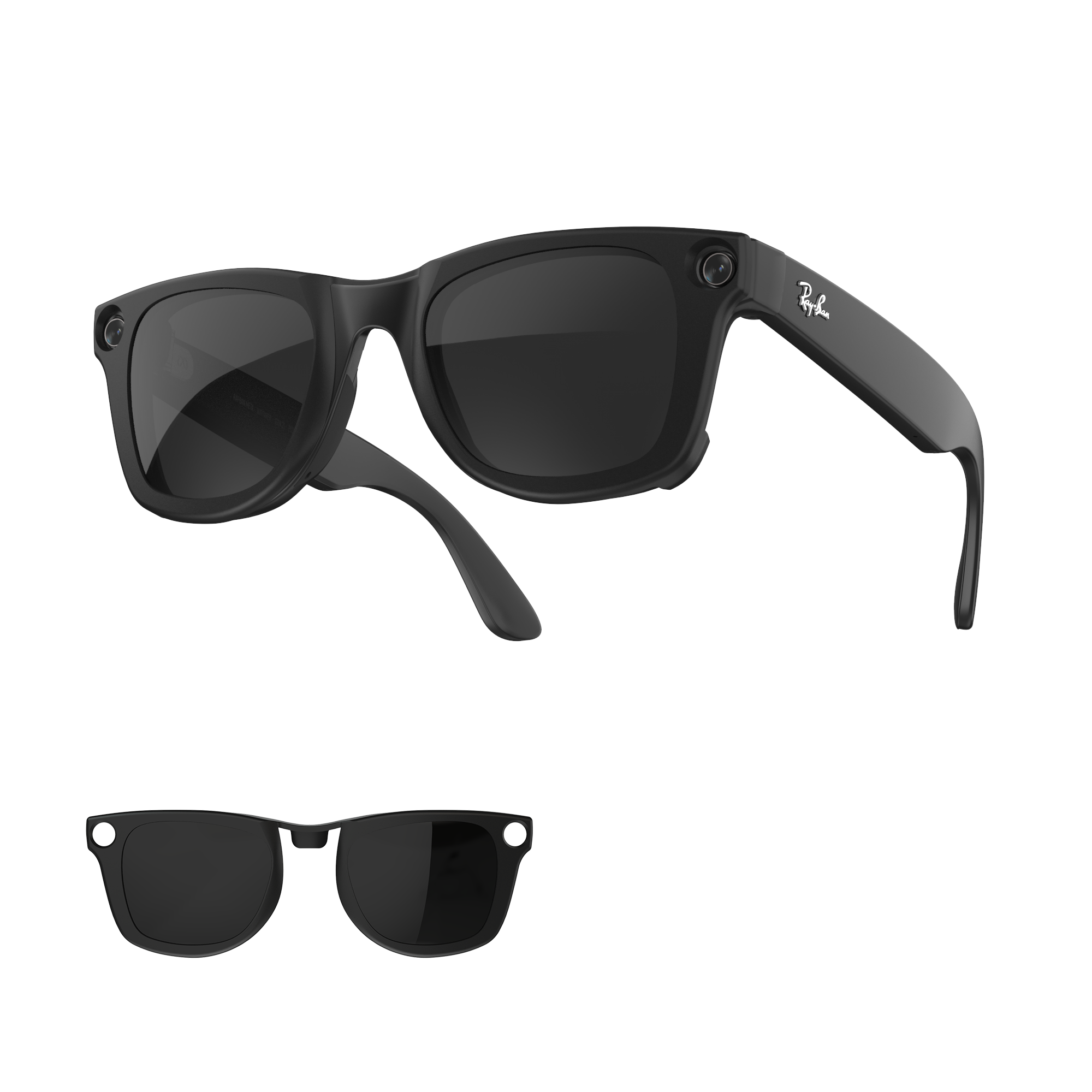 HIBLOKS Polarized Clip for Ray-Ban Meta Wayfarer RW4006 & Gen 2 RW4012 Regular (50-22), Matte Black Frame Discoloration Clip for Meta Wayfarer Gen 2 Protect Your Eyes, (Regular, Black)