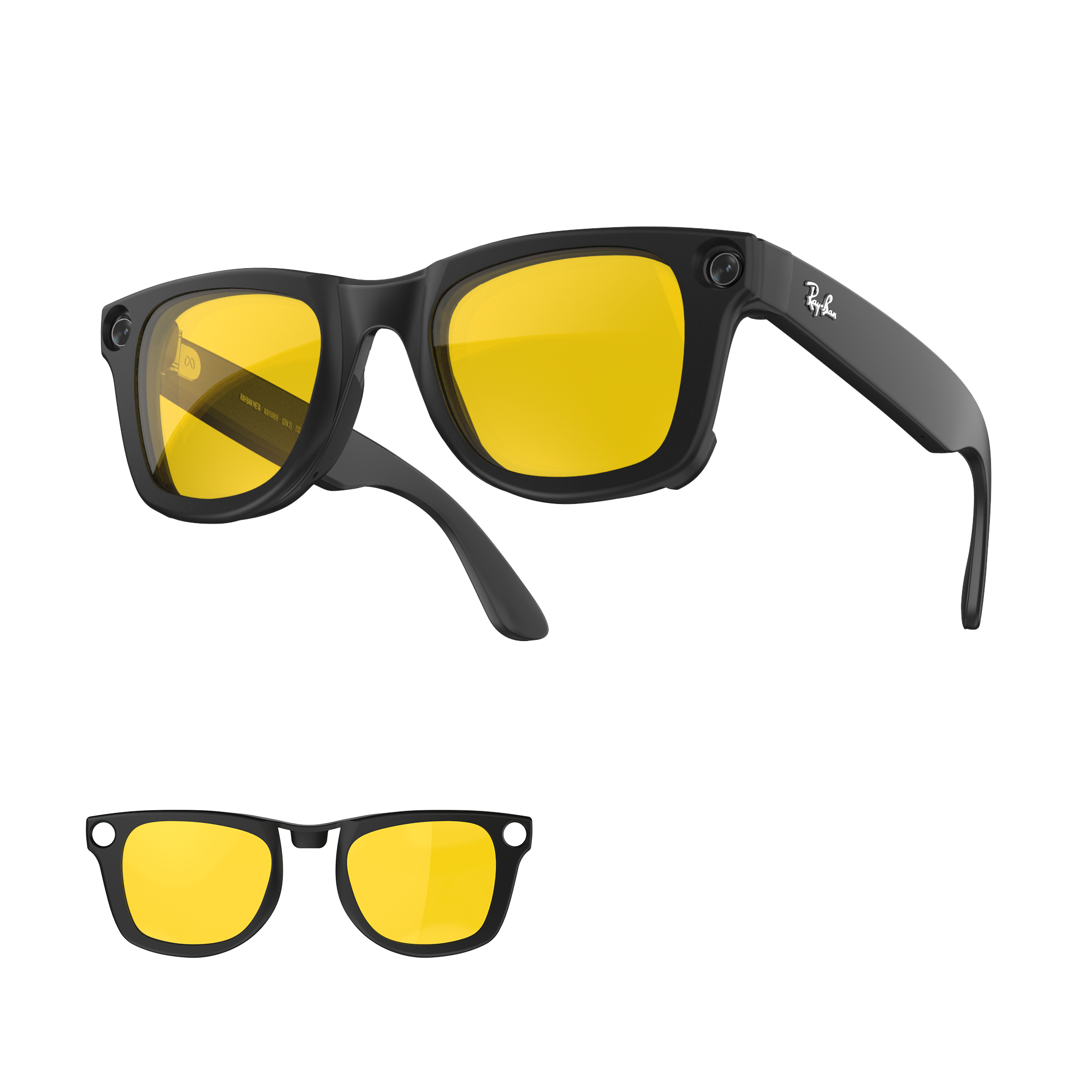 HIBLOKS Polarized Clip for Ray-Ban Meta Wayfarer RW4006 & Gen 2 RW4012 Regular (50-22), Matte Black Frame Discoloration Clip for Meta Wayfarer Gen 2 Protect Your Eyes, (Regular, Black)