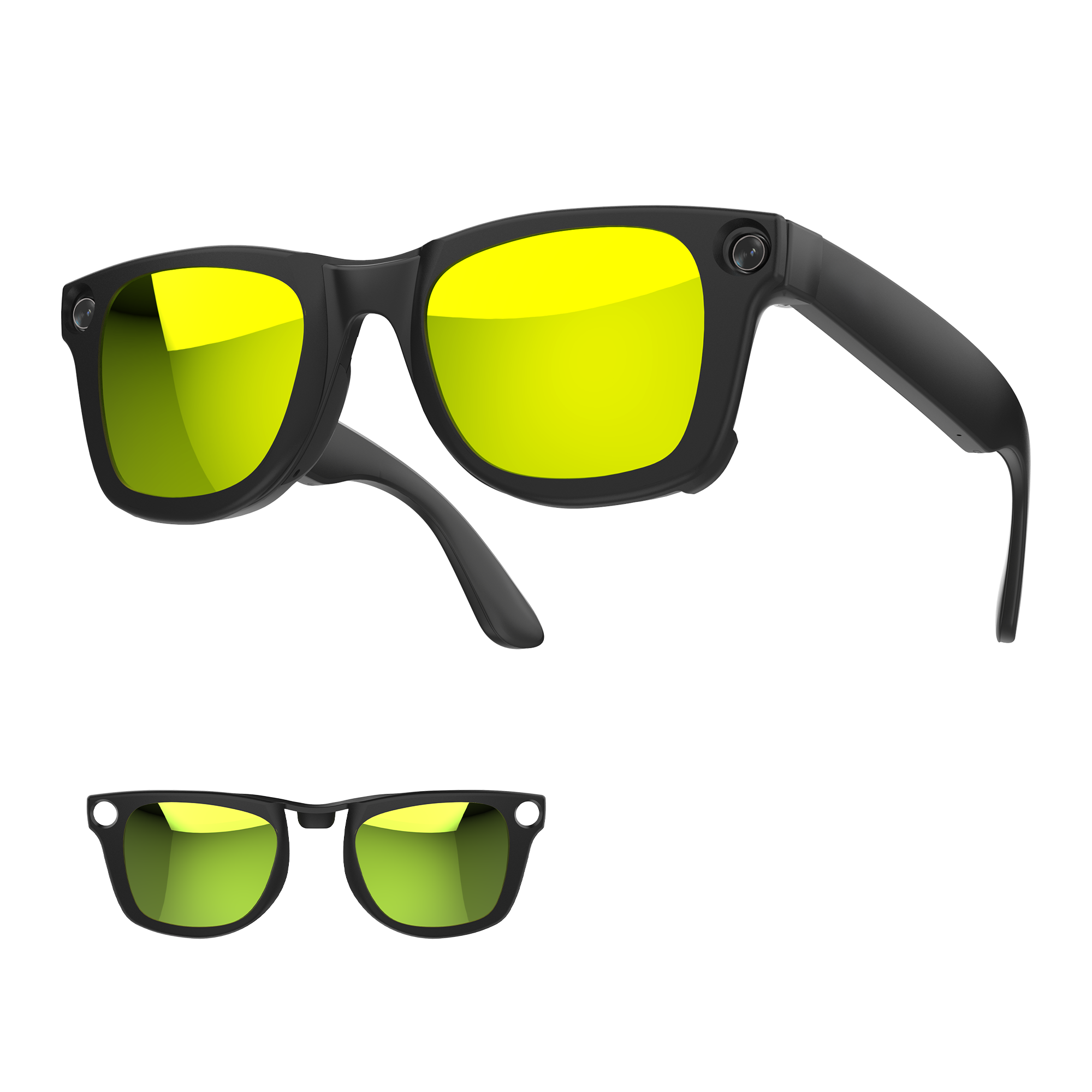 HiBloks 1 Pair of Polarized Clip Lenses for Ray-Ban Meta Wayfarer(Blue/Yellow/Silver/Purple)