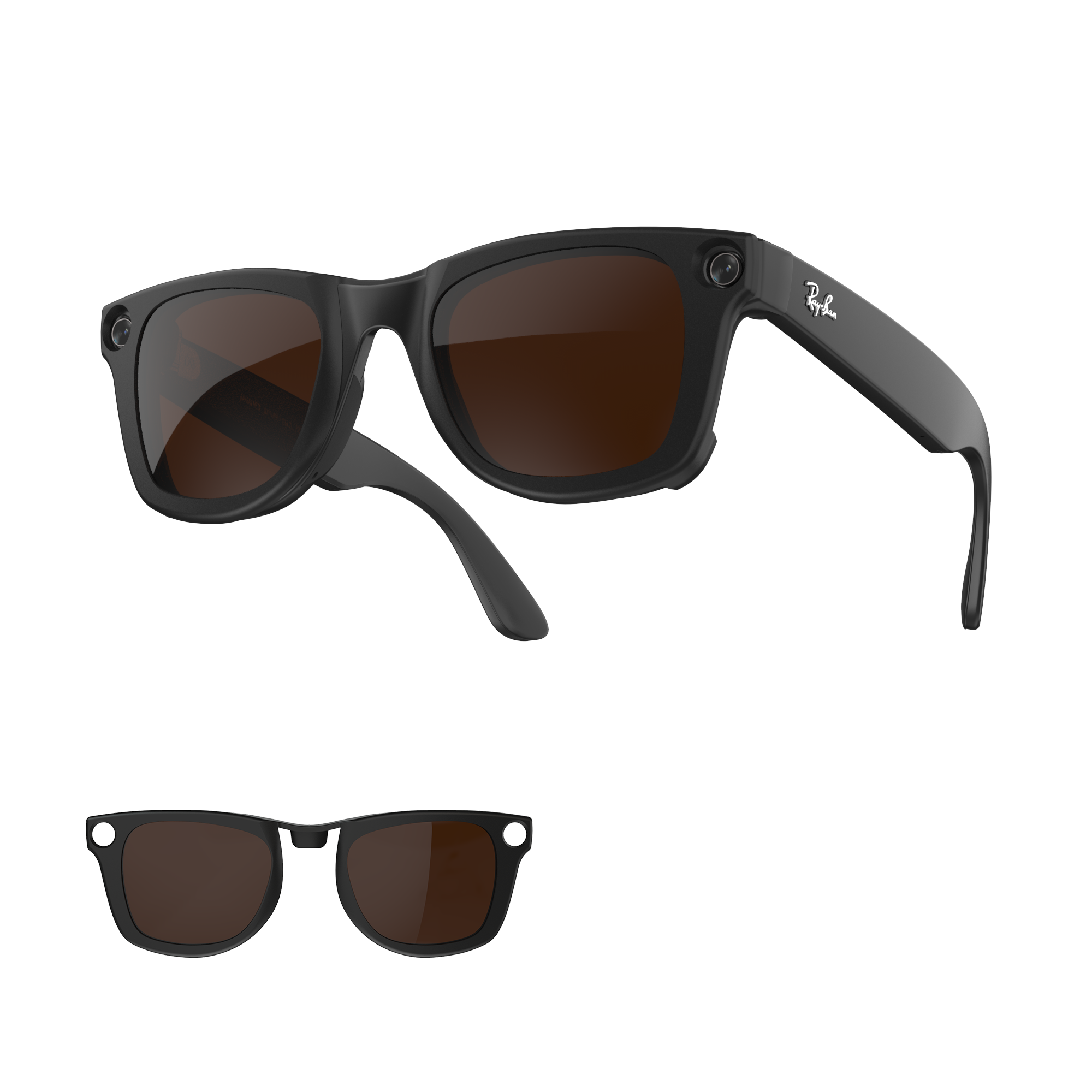 HIBLOKS Polarized Clip for Ray-Ban Meta Wayfarer RW4006 & Gen 2 RW4012 Regular (50-22), Matte Black Frame Discoloration Clip for Meta Wayfarer Gen 2 Protect Your Eyes, (Regular, Black)