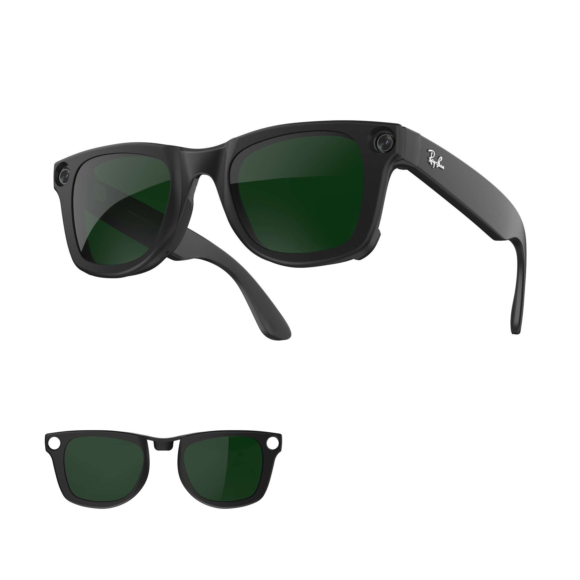 HIBLOKS Polarized Clip for Ray-Ban Meta Wayfarer RW4006 & Gen 2 RW4012 Regular (50-22), Matte Black Frame Discoloration Clip for Meta Wayfarer Gen 2 Protect Your Eyes, (Regular, Black)