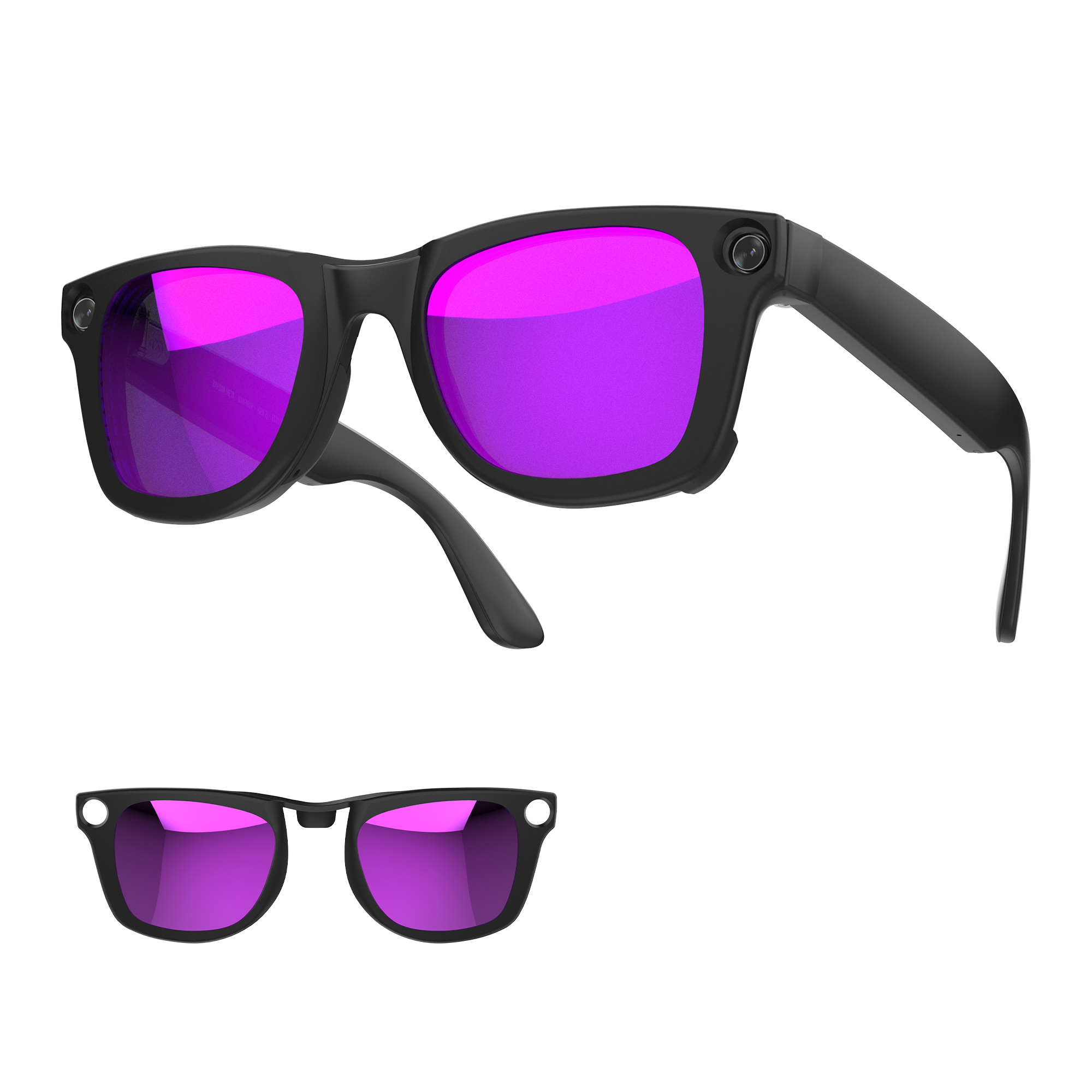 HiBloks 1 Pair of Polarized Clip Lenses for Ray-Ban Meta Wayfarer(Blue/Yellow/Silver/Purple)