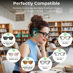 HIBLOKS Bone Conduction Sound Enhancement Tube for Ray-Ban Meta Smart Glasses