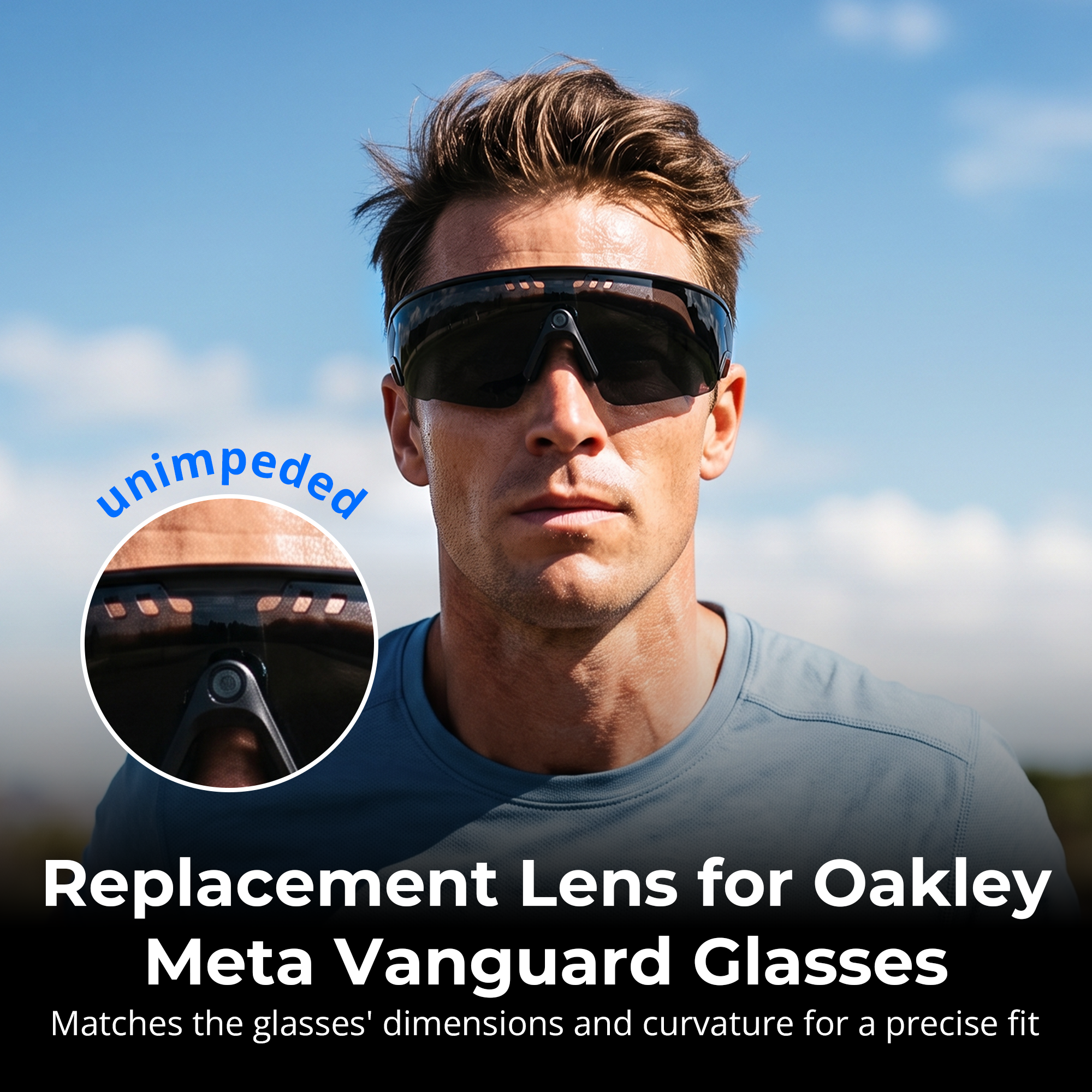 HiBloks 2 colors Polarized UV400 Replacement Lens for Oakley Meta Vanguard Glasses Smart Glasses