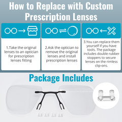 HiBloks Clip On Lenses Compatible with Oakley Meta Vanguard Glasses