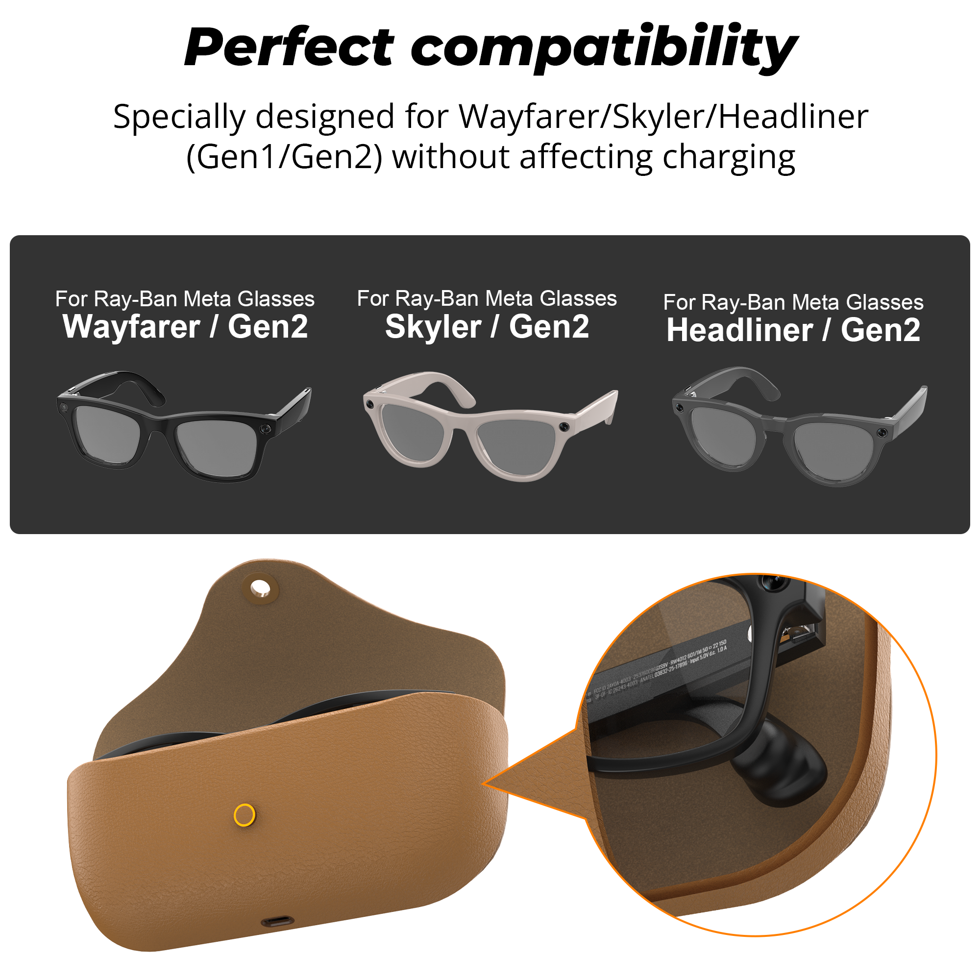 HiBloks Ai-glass Ear Grip Compatible with Ray-Ban Meta Smart Glasses