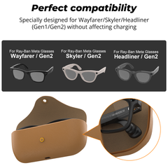 HiBloks Ai-glass Ear Grip Compatible with Ray-Ban Meta Smart Glasses