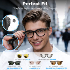 HIBLOKS 30Pcs Anti-Glare LED Sticker Set for Ray-Ban Meta Wayfarer/Skyler/Headliner Gen 2 & Oakley Meta HSTN Smart Glasses