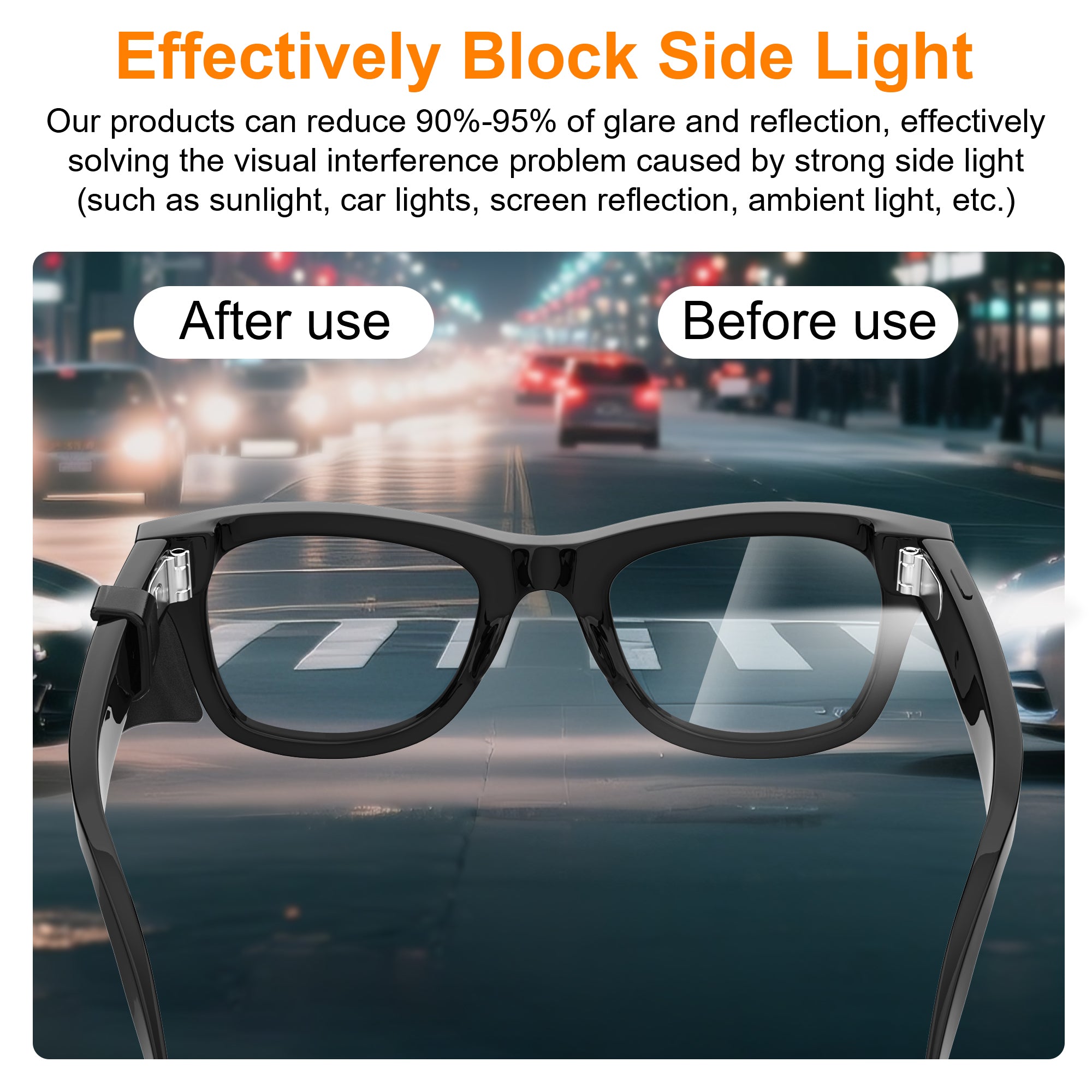HiBloks Safety Glasses Side Shields for Ray-Ban Meta