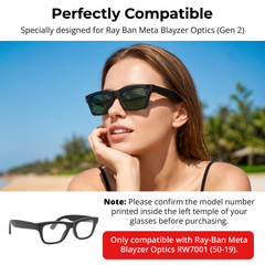 HiBloks 4 colors Polarized Clip-on Sunglasses for Ray-Ban Meta Blayzer Optics Gen 2 Smart Glasses