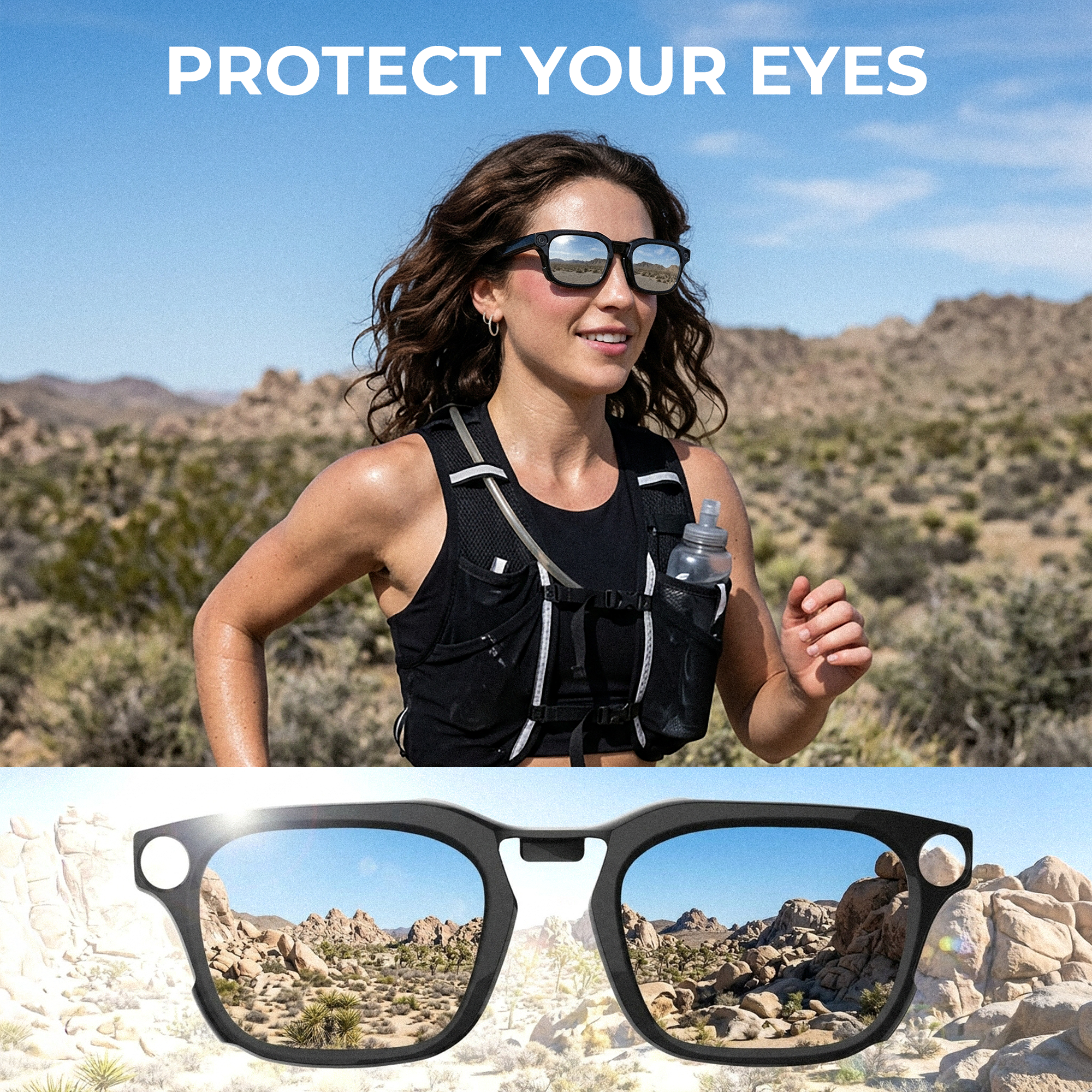 HIBLOKS Polarized Clip-On Lenses for Meta Adventurer Smart Glasses