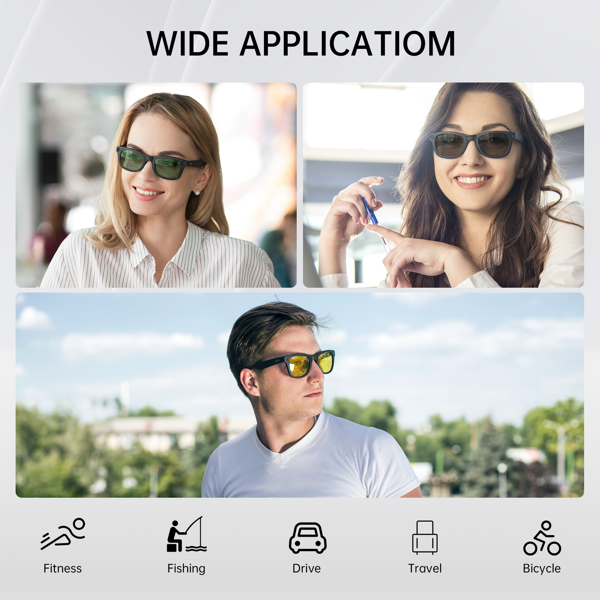 HIBLOKS 2Pcs Polarized Clip for Ray-Ban Meta Wayfarer