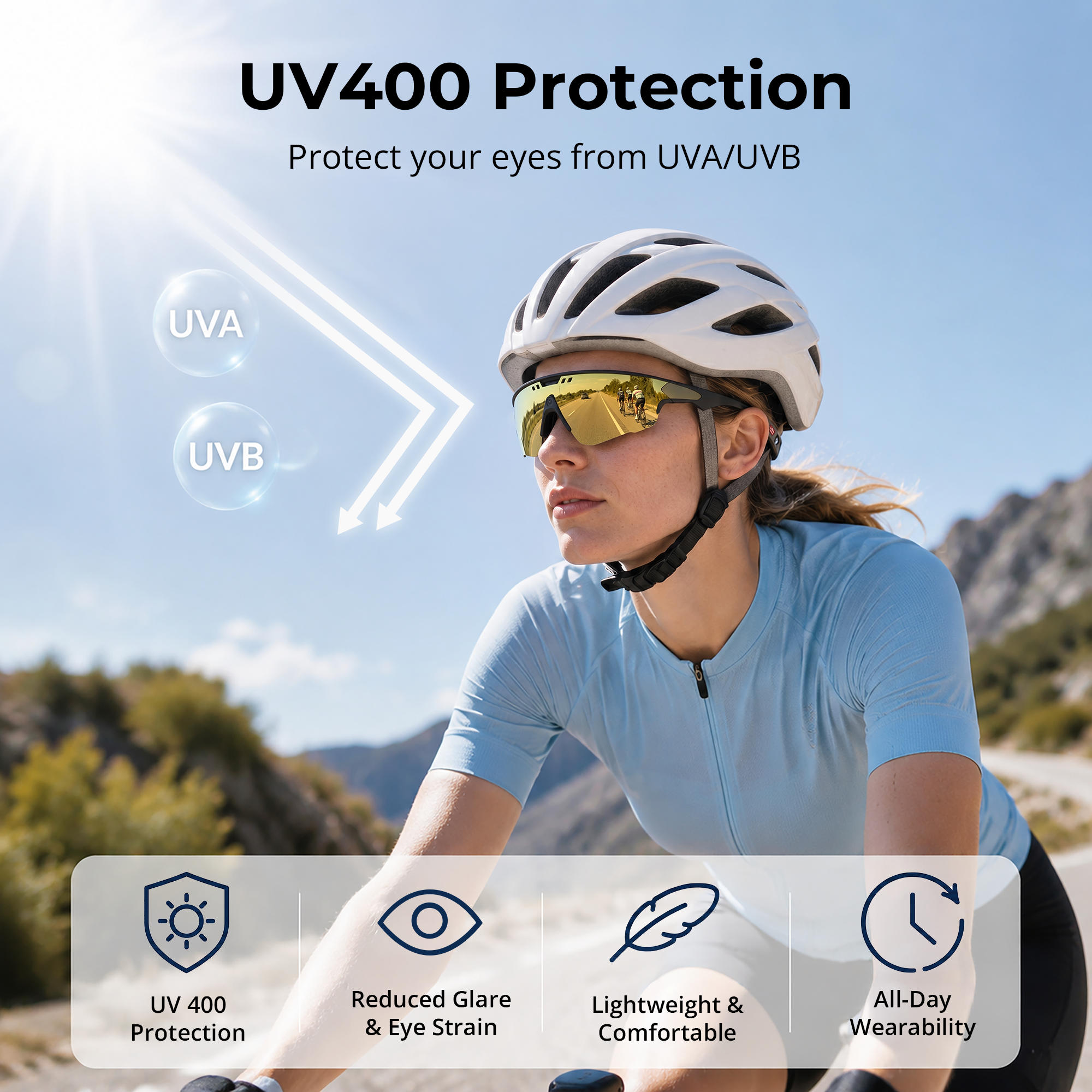 HiBloks 2 colors Polarized UV400 Replacement Lens for Oakley Meta Vanguard Glasses Smart Glasses