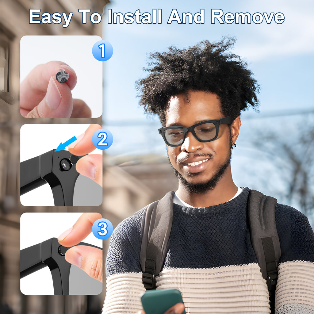 HIBLOKS LED Anti Glare Sticker For Ray-Ban Meta & Gen 2 Wayfarer Skyler Headliner & Oakley Meta HSTN Smart Glasses Accessories