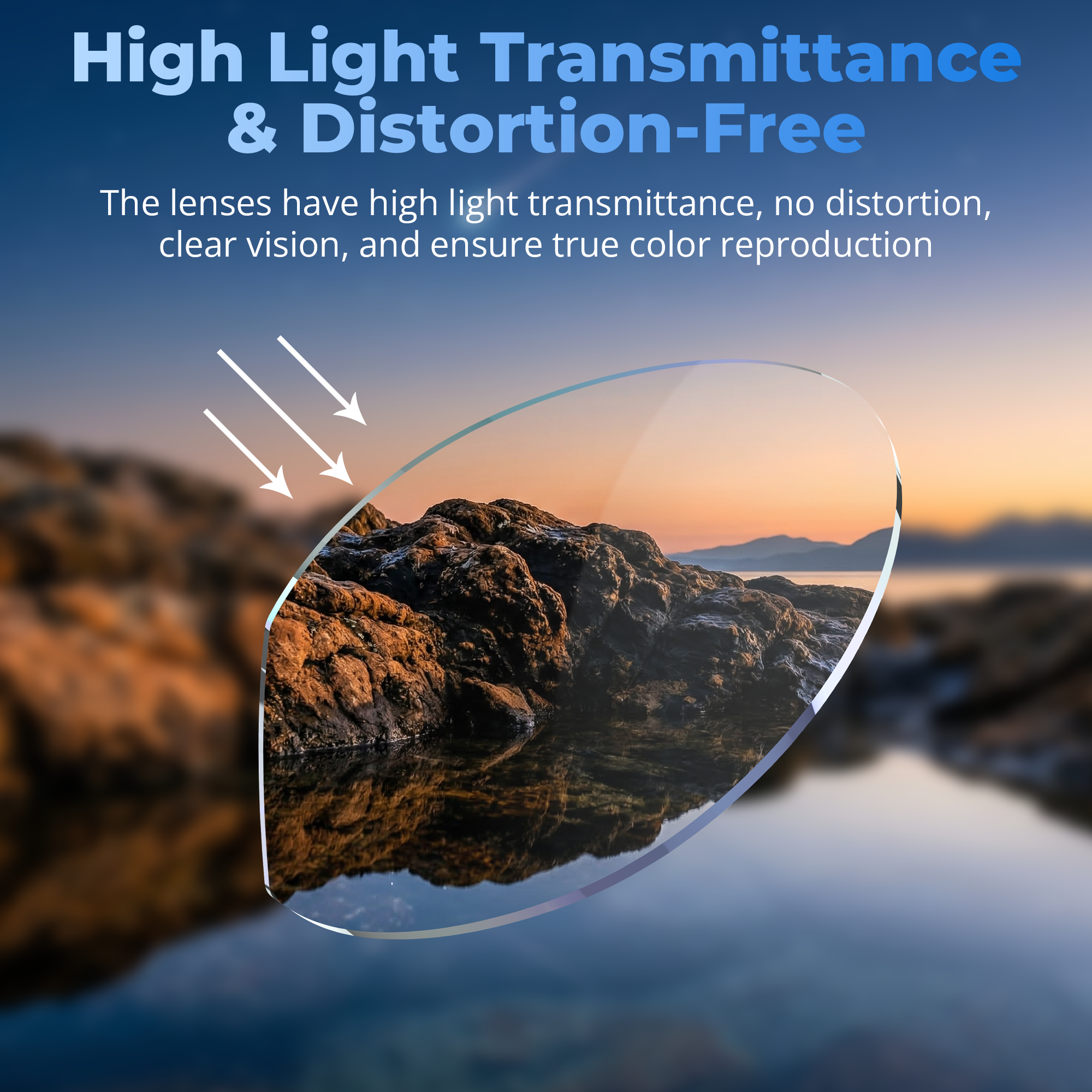 Hibloks High Intensity Clear Replacement Lens for Oakley Meta HSTN Smart Glasses