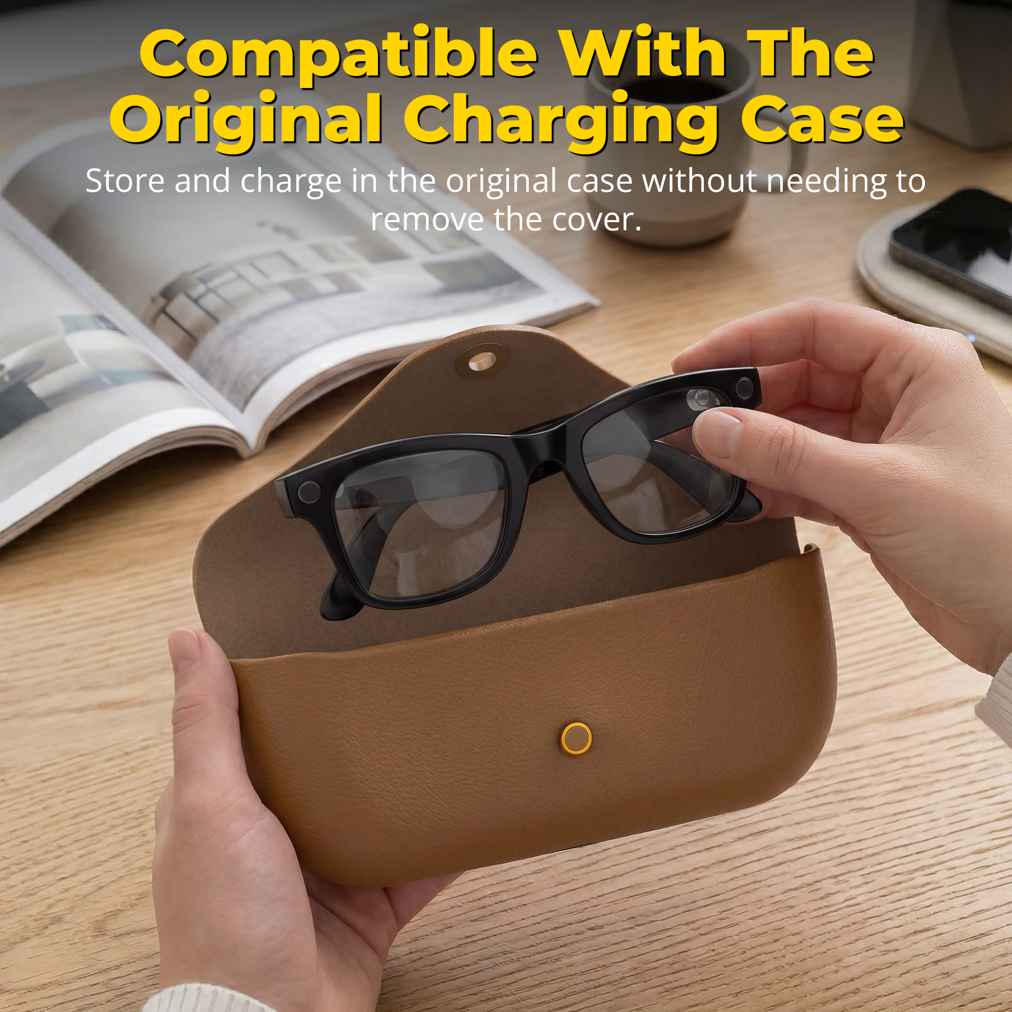 HIBLOKS Anti-Glare LED Sticker Compatible with Ray-Ban Meta & Gen 2 Wayfarer Skyler Headliner & Oakley Meta HSTN Smart Glasses Accessories