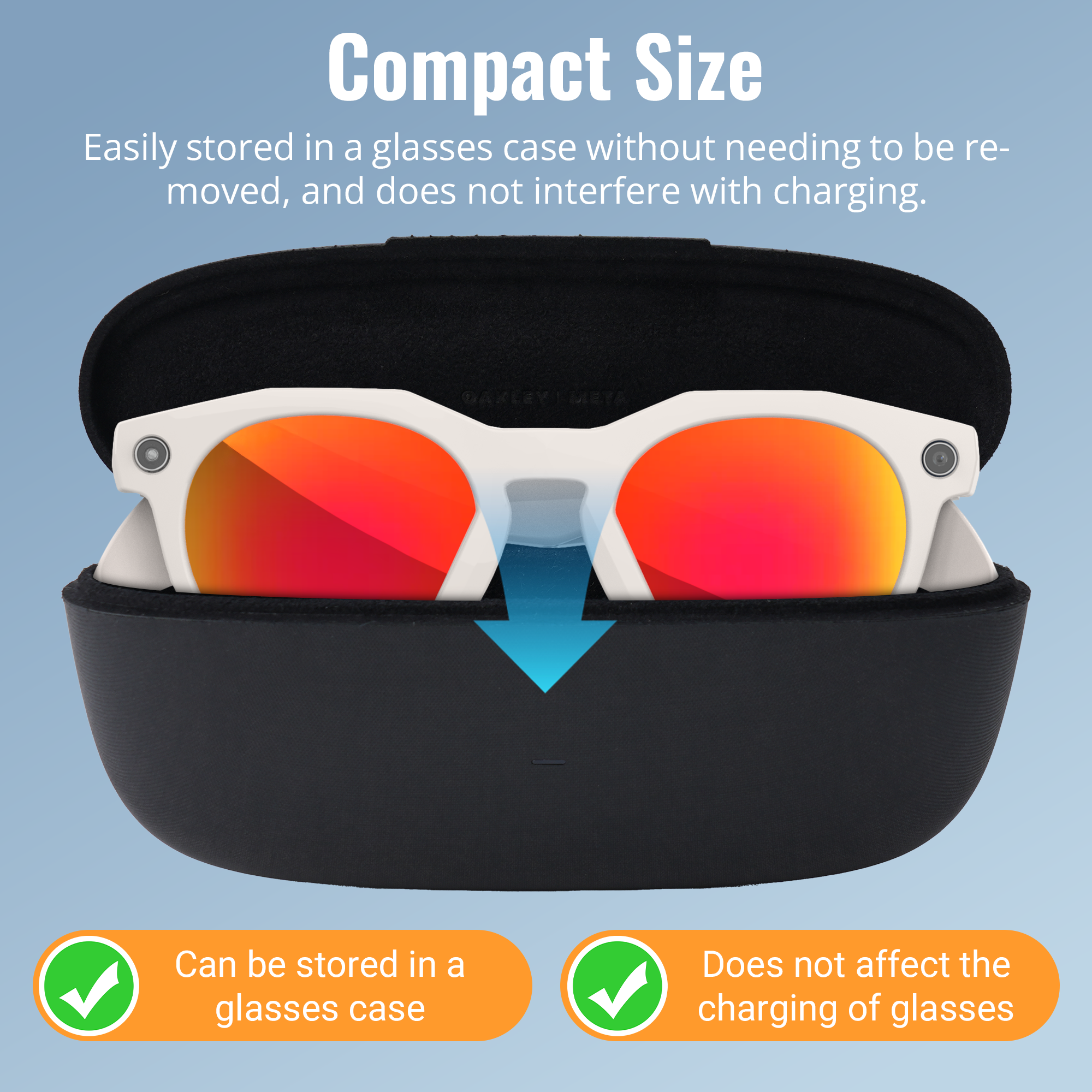 HIBLOKS Eyeglass Ear Grip Compatible with Oakley Meta HSTN Smart Glasses