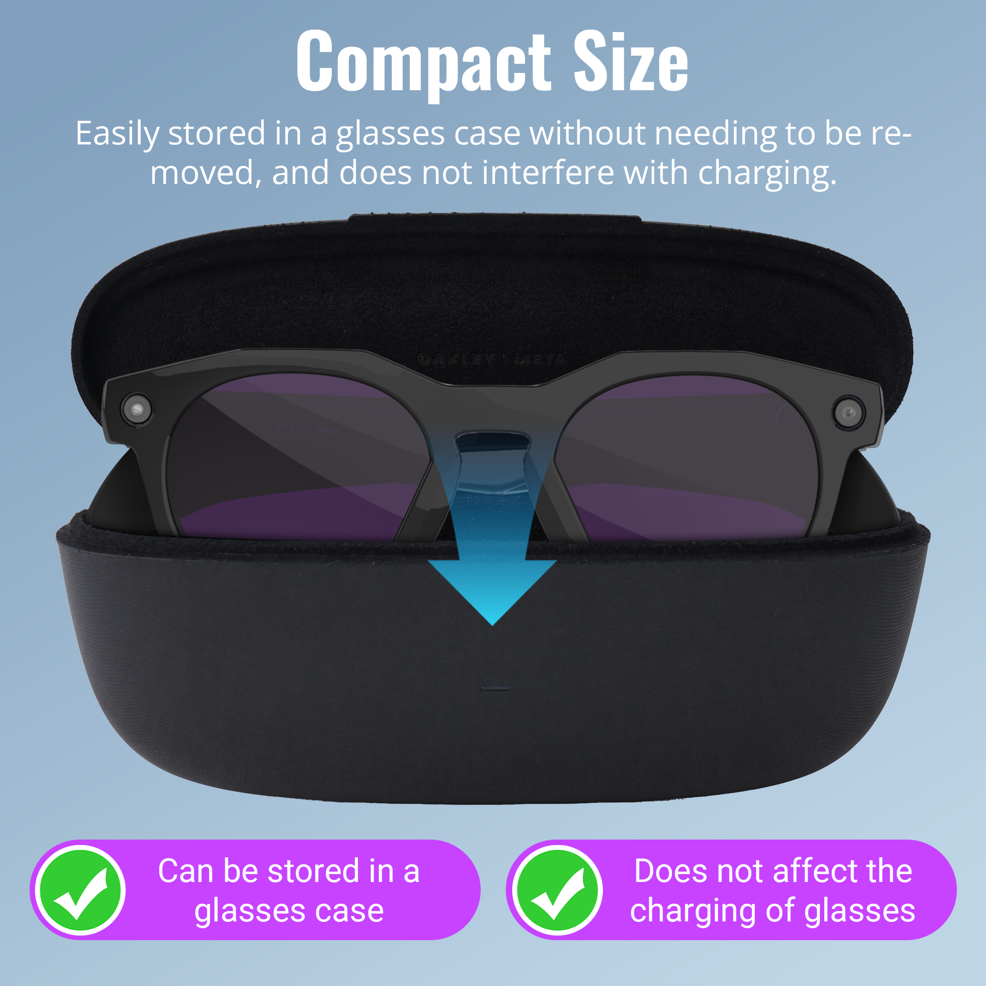HIBLOKS Eyeglass Ear Grip Compatible with Oakley Meta HSTN Smart Glasses