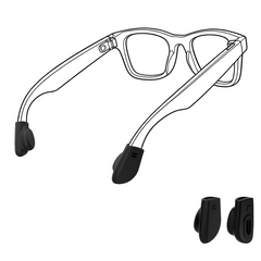 HIBLOKS Eyeglass Ear Grip Compatible with Ray-Ban Meta
