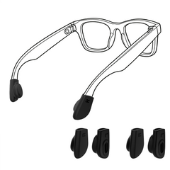 HIBLOKS Eyeglass Ear Grip Compatible with Ray-Ban Meta