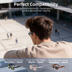HIBLOKS Eyeglass Ear Grip Compatible with Ray-Ban Meta