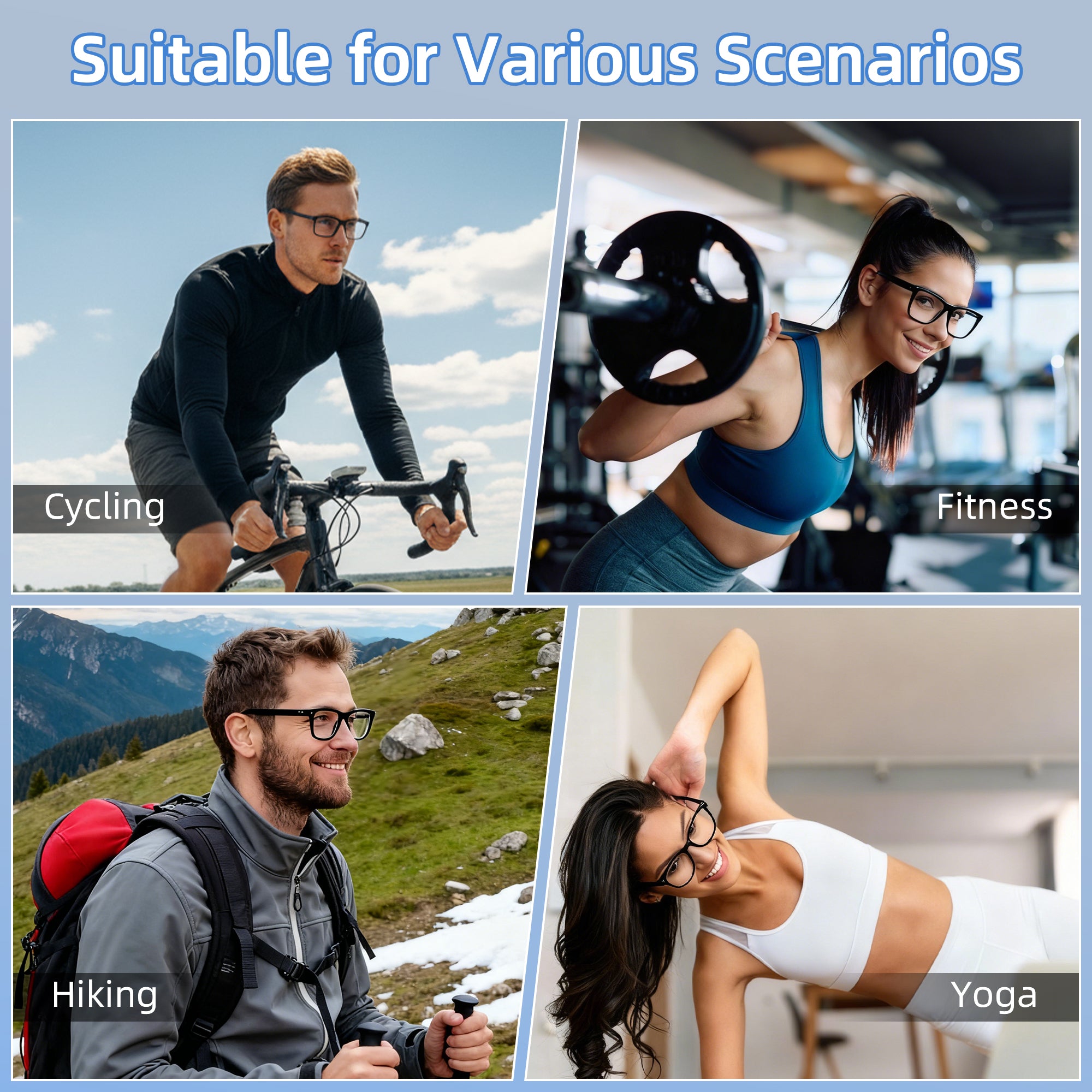 HIBLOKS Eyeglass Ear Grip Compatible with Ray-Ban Meta