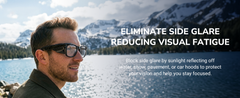 HiBloks Full Coverage Safety Glasses Black Side Shields for Ray-Ban Meta Gen 1 & 2