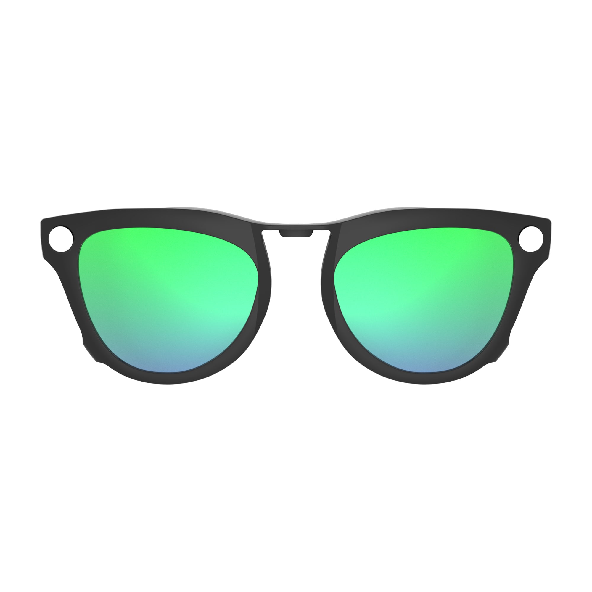 HiBloks 4 Gradient Colors Polarized Clip-on Sunglasses for Ray-Ban Meta Skyler Shiny Black Smart Glasses