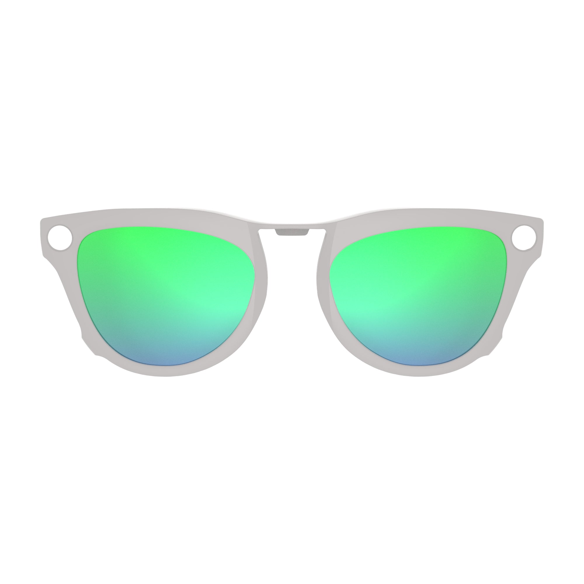 HiBloks 4 Gradient Colors Polarized Clip-on Sunglasses for Ray-Ban Meta Skyler Shiny Chalky Grey Smart Glasses