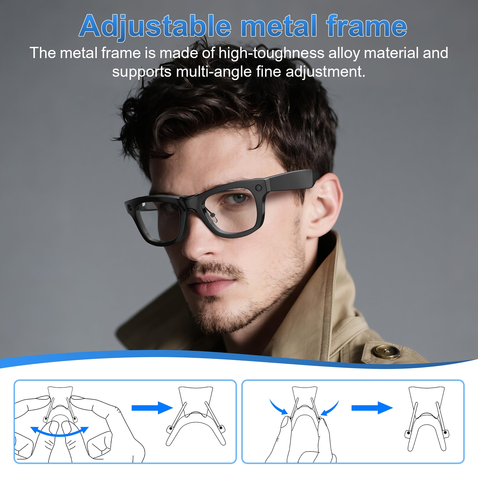 HIBLOKS Eyeglass Nose Pads Compatible with Ray-Ban Meta Wayfarer Gen 1 & Gen 2