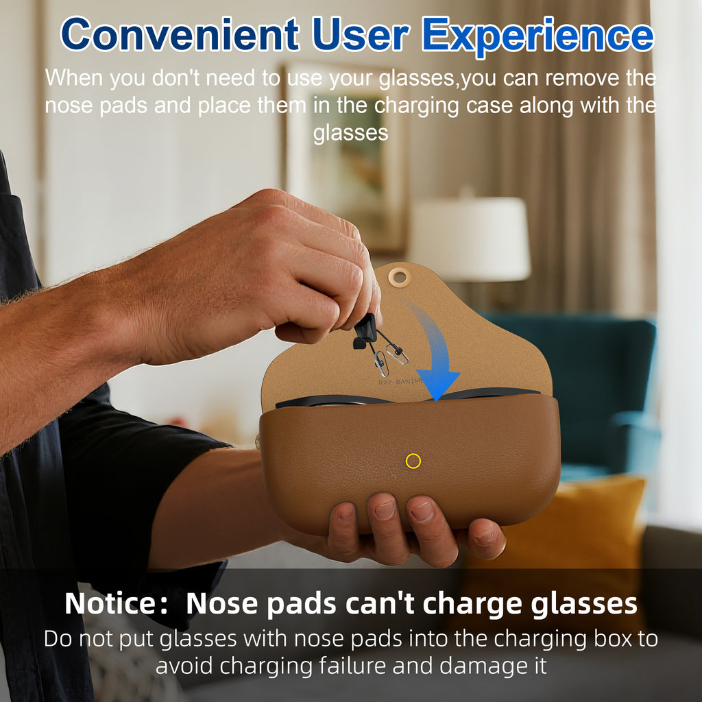 HIBLOKS Eyeglass Nose Pads Compatible with Ray-Ban Meta Wayfarer Gen 1 & Gen 2