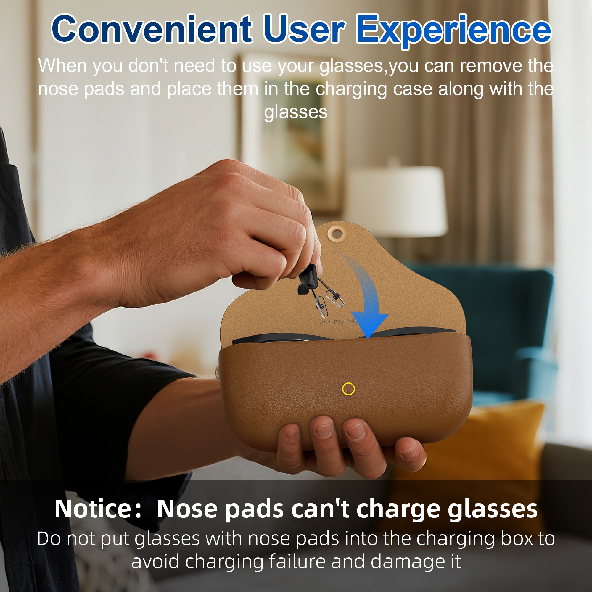 HIBLOKS Eyeglass Nose Pads Compatible with Ray-Ban Meta Wayfarer Gen 1 & Gen 2