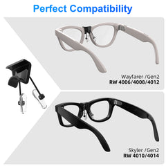 HIBLOKS Eyeglass Nose Pads Compatible with Ray-Ban Meta Wayfarer Gen 1 & Gen 2