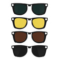 HIBLOKS 4Pcs Polarized Clip for Ray-Ban Meta Wayfarer
