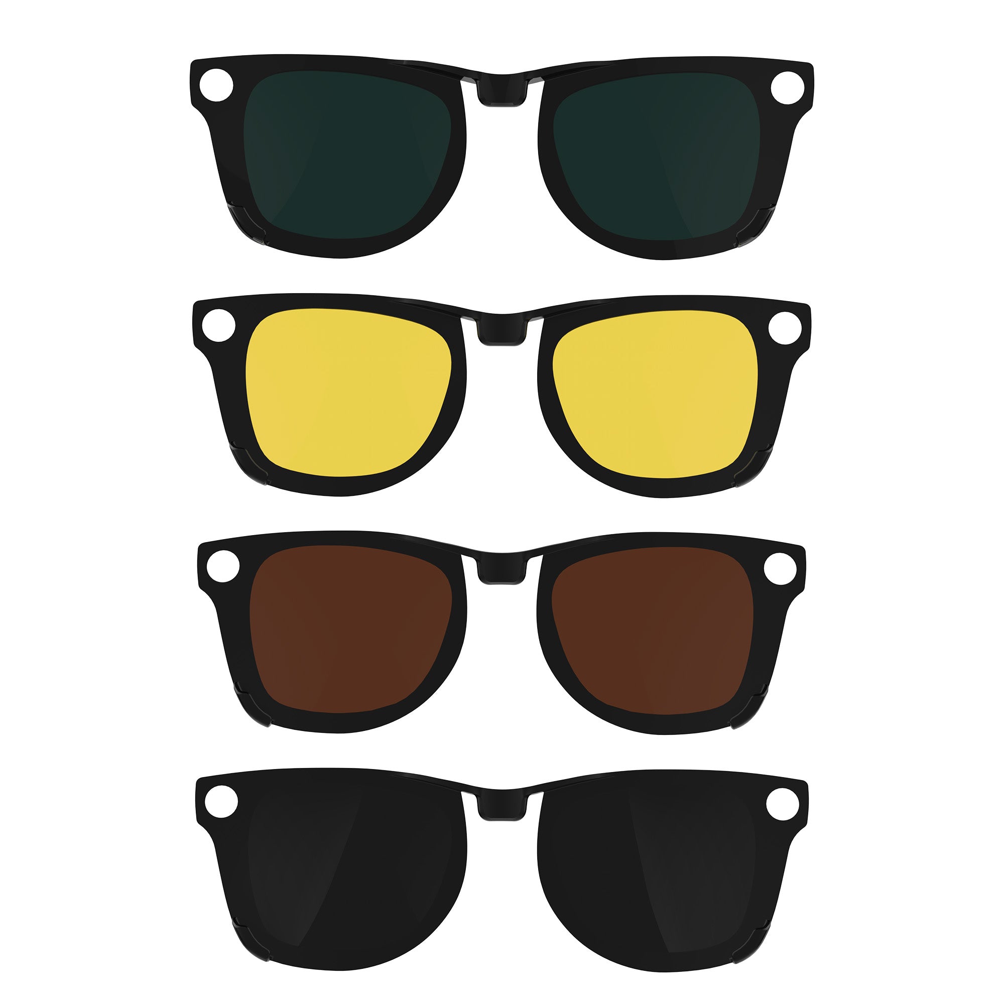 HIBLOKS 4Pcs Polarized Clip for Ray-Ban Meta Wayfarer