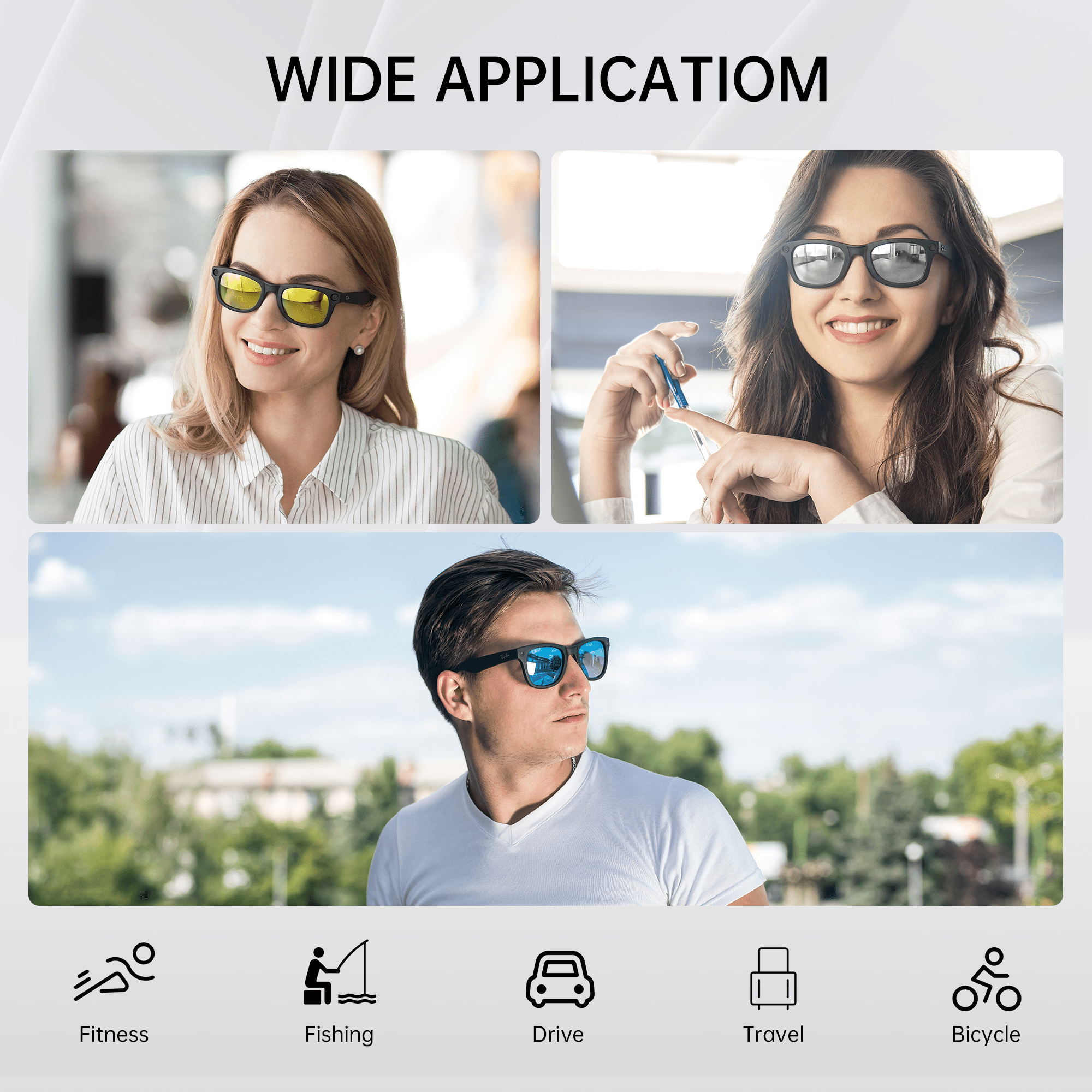 HiBloks Polarized Clip Lenses for Ray-Ban Meta Wayfarer Smart Glasses - Hibloks AI Glasses Accessories Store