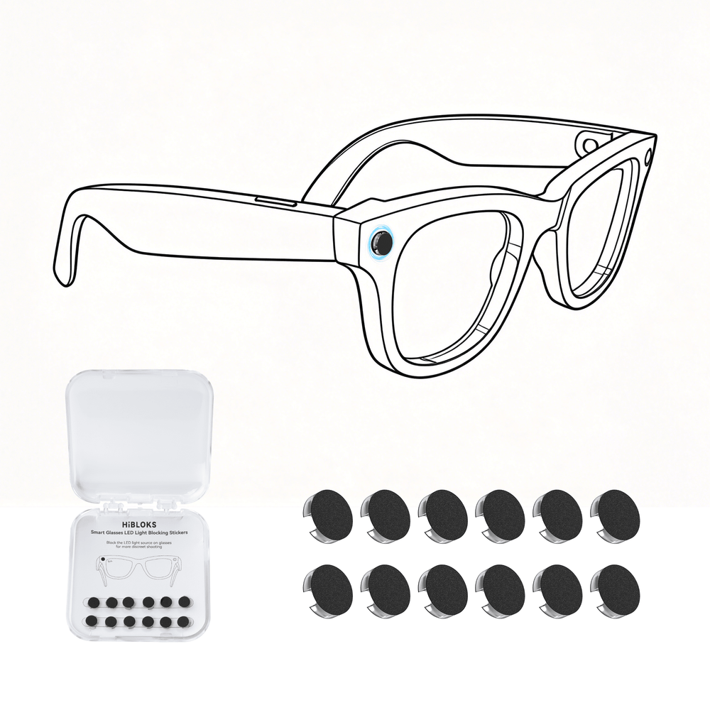 HIBLOKS 12PCS LED Anti Glare Sticker For Ray-Ban Meta & Gen 2 Wayfarer Skyler Headliner & Oakley Meta HSTN Smart Glasses Accessories - Hibloks AI Glasses Accessories Store