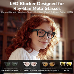 HiBloks 20PCs LED Blockers Oval Compatible with Ray Ban Meta Wayfarer/Skyler/Headliner(Gen 1 & 2) Oakley HSTN Smart Glasses Accessories - Hibloks AI Glasses Accessories Store