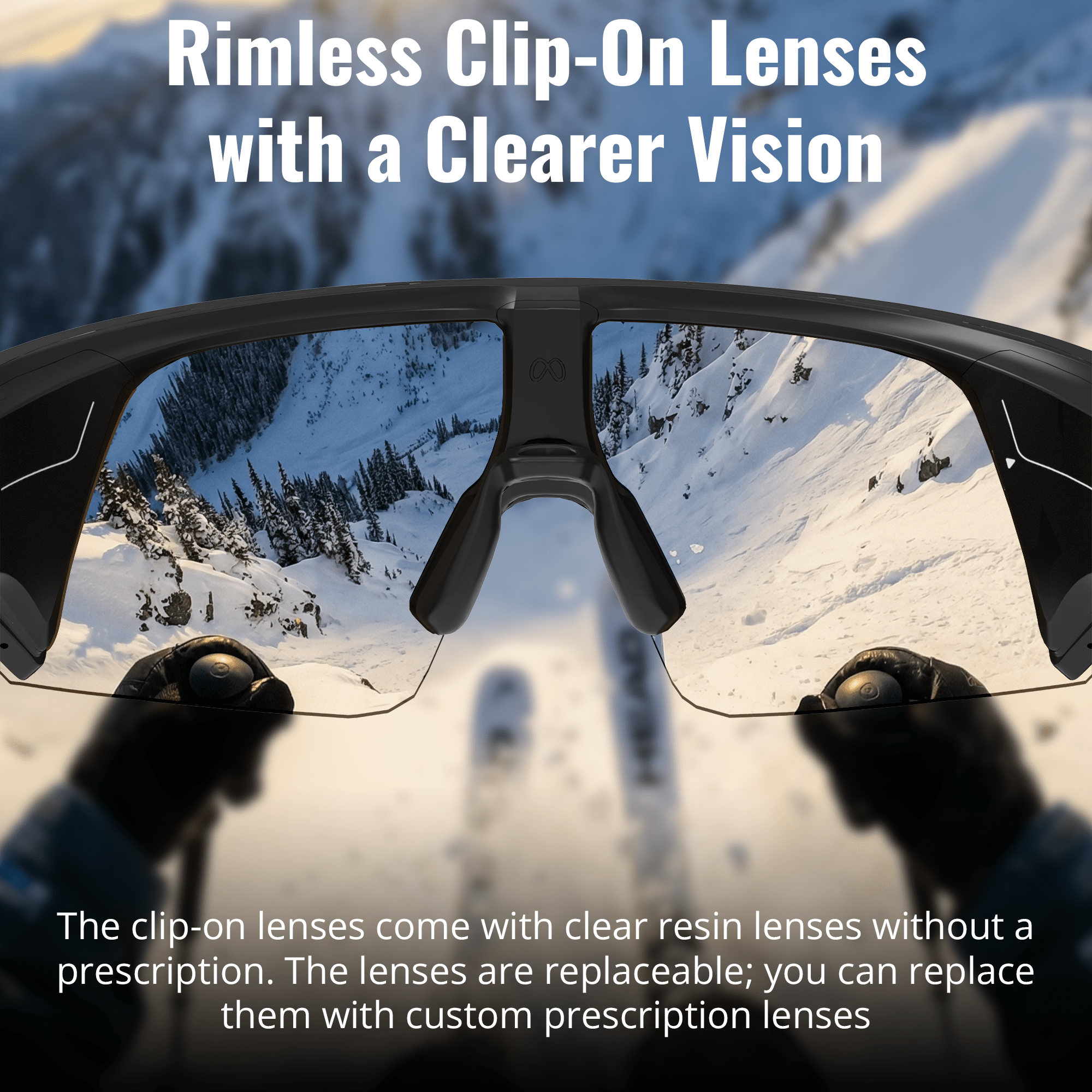 HiBloks Clip On Lenses Compatible with Oakley Meta Vanguard Glasses - Hibloks AI Glasses Accessories Store