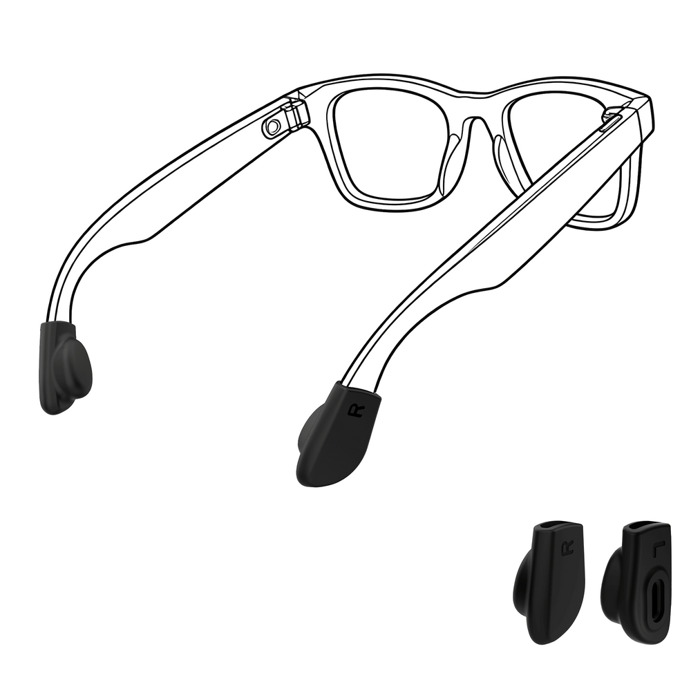 HIBLOKS Eyeglass Ear Grip Compatible with Ray-Ban Meta - Hibloks AI Glasses Accessories Store