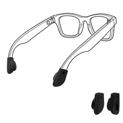 HIBLOKS Eyeglass Ear Grip Compatible with Ray-Ban Meta - Hibloks AI Glasses Accessories Store