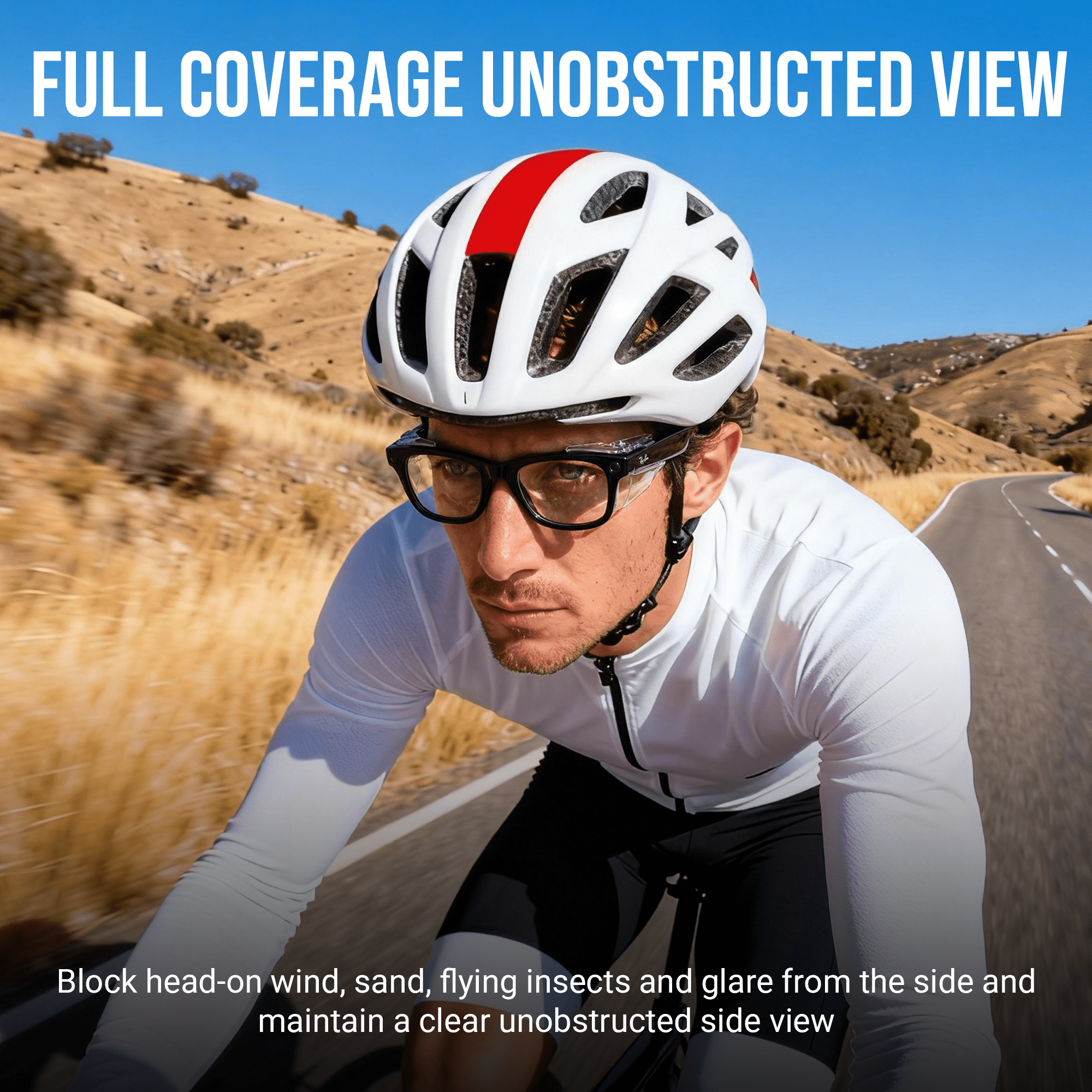 HiBloks Full Coverage Safety Glasses Side Shields for Ray-Ban Meta Gen 1 & 2 - Hibloks AI Glasses Accessories Store